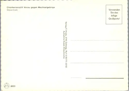 4999  - Steiermark , Vorau , Chorherrenstift gegen Wechselgebirge - nicht gelaufen