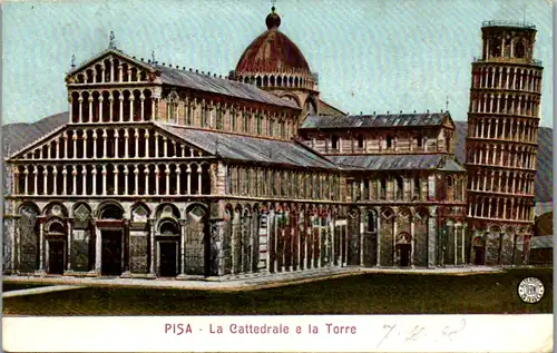 5033 Italien - Pisa , La Cattedrale e la Torre - gelaufen 1908