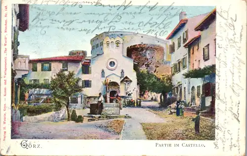 5037 Italien - Görz , Gorizia , Partie im Castello - gelaufen 1907