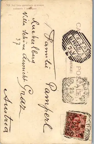 5046 Italien - Padova , Padua , Dattaglio del Salone - gelaufen 1903