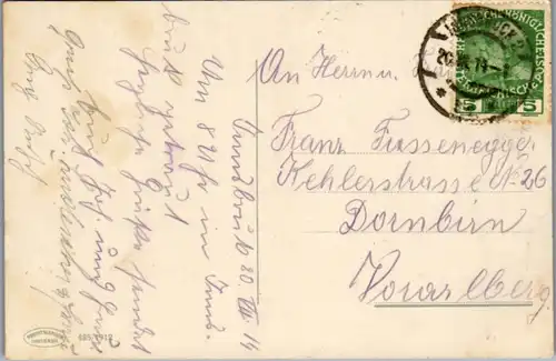 5054  - Tirol , Innsbruck , Schloss Büchsenhausen mit Frau Hitt Gebirge - gelaufen 1914