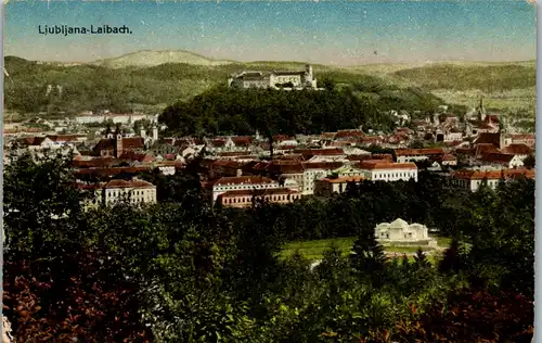 5056 Slowenien - Ljubljana , Laibach , Panorama - gelaufen 1922