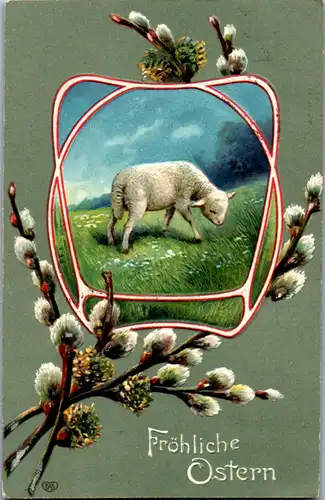 5062  - Fröhliche Ostern - gelaufen 1908