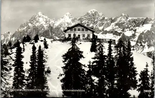 5115  - Steiermark , Schladming , Hochwurzenhütte gegen Dachsteinsüdwände - gelaufen 1965