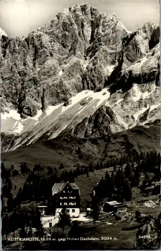 5136  - Steiermark , Schladming , Austriahütte gegen hohen Dachstein - gelaufen 1961