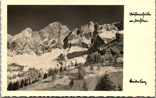 5138  - Steiermark , Schladming , Austriahütte gegen hohen Dachstein - nicht gelaufen