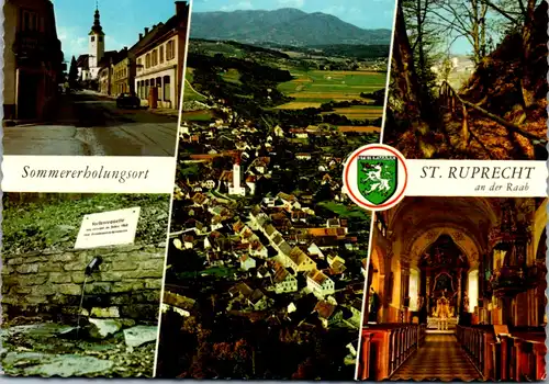 5142  - Steiermark , St. Ruprecht an der Raab , Hauptstraße , Sommeralpe , Stefaniequelle , Pfarrkirche - gelaufen 1977