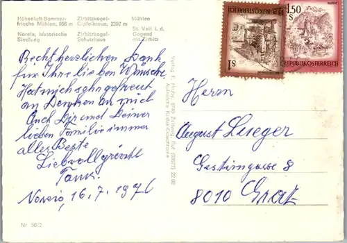 5144  - Steiermark , Mühlen und Umgebung , Noreia , Zirbiskogel , St. Veit in der Gegend - gelaufen 1976