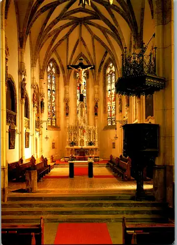 5193  - Steiermark , Eisenerz , Pfarrkirche St. Oswald , Altarraum - nicht gelaufen