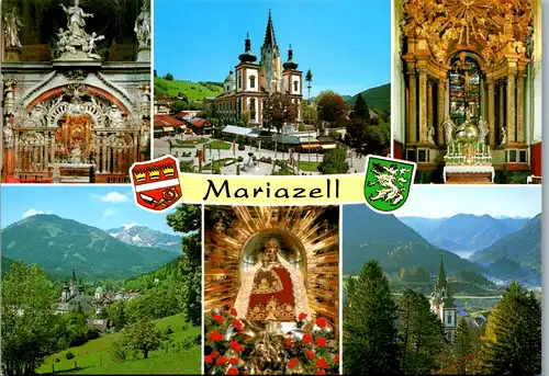 5195  - Steiermark , Mariazell , Basilika , Gnadenaltar , Gnadenkirche , Gemeindealpe , geg. Hochschwab - nicht gelaufen