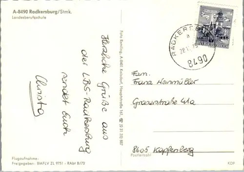 5245  - Steiermark , Radkersburg , Landesberufsschule , Mehrbildkarte - gelaufen 1975