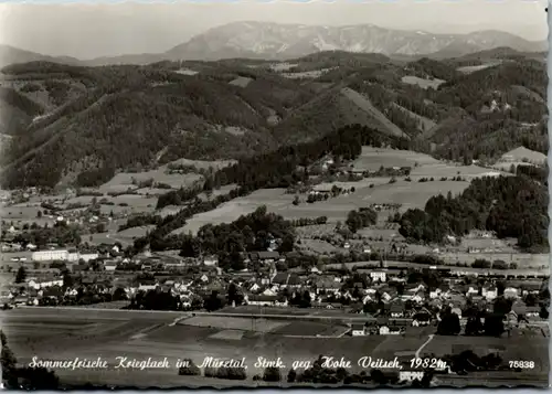 5247  - Steiermark , Krieglach im Mürztal gegen Hohe Veitsch - gelaufen 1975