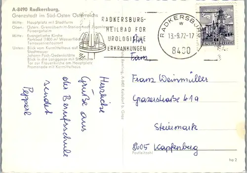 5257  - Steiermark , Radkersburg , Mehrbildkarte - gelaufen 1972