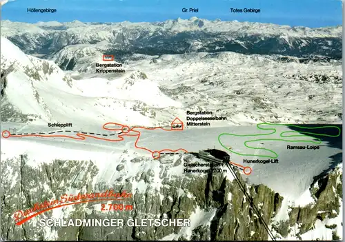 5259  - Steiermark , Ramsau , Gletscherbahn , Schladminger Gletscher - gelaufen