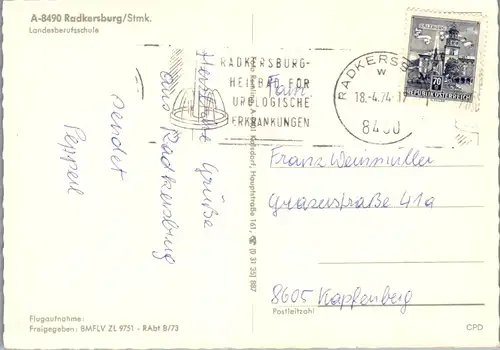 5265  - Steiermark , Radkersburg , Landesberufsschule , Mehrbildkarte - gelaufen 1974