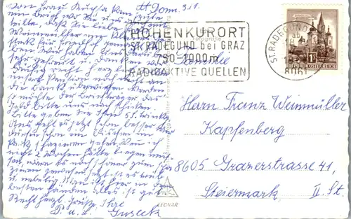5270  - Steiermark , St. Radegund , Merkur Sanatorium Haus Novy - gelaufen 1966