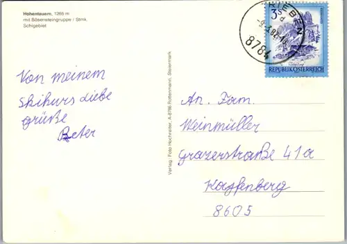 5278  - Steiermark , Hochentauern mit Bösensteingruppe - gelaufen 1982