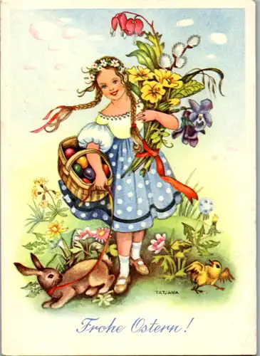 5291  - Frohe Ostern - gelaufen 1950