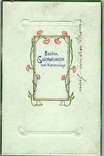 5295  - Besten Glückwunsch zum Namenstage , ca. 1910 - gelaufen