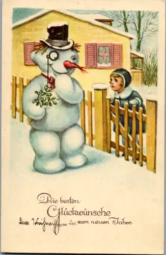 5341  - Die besten Glückwünsche zum neuen Jahre - gelaufen 1927