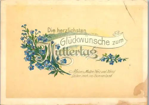 5342  - Die herzlichsten Glückwünsche zum Muttertag - nicht gelaufen 1948