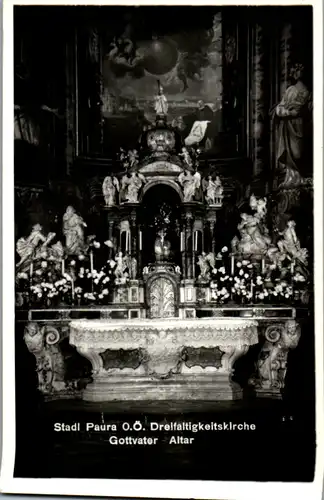 5389  - Oberösterreich , Stadl Paura , Dreifaltigkeitskirche , Gottvater Altar - nicht gelaufen