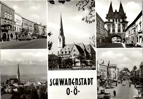 5415  - Oberösterreich , Schwanenstadt , Mehrbildkarte - gelaufen 1964