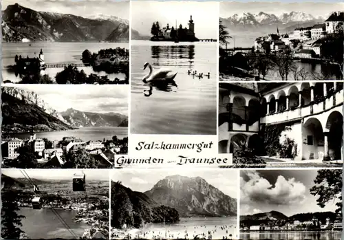 5418  - Oberösterreich , Gmunden am Traunsee , Mehrbildkarte - gelaufen 1963