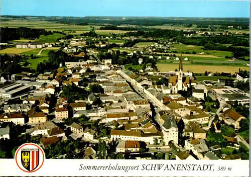 5420  - Oberösterreich , Schwanenstadt , Panorama - gelaufen 1972