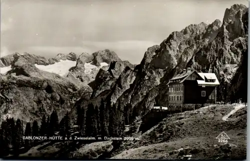 5448  - Oberösterreich , Gablonzer Hütte an der Zwieselalm mit Dachstein - nicht gelaufen