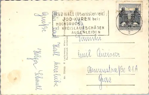 5454  - Oberösterreich , Bad Hall , Speisesaal , Leseraum , Haus der Ang. Versicherung - gelaufen 1964