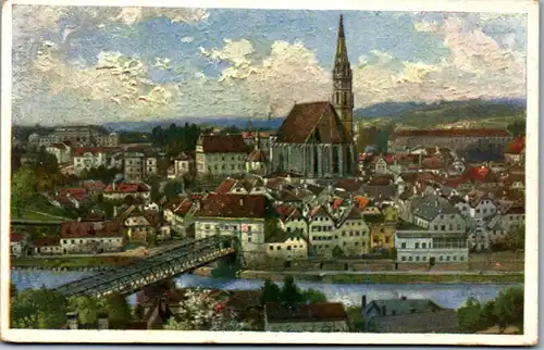 5456 - Künstler nicht signiert - Oberösterreich , Steyr , Künstlerkarte - gelaufen 1929