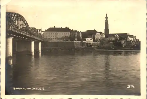 5467  - Oberösterreich , Braunau am Inn , Brücke - gelaufen 1933