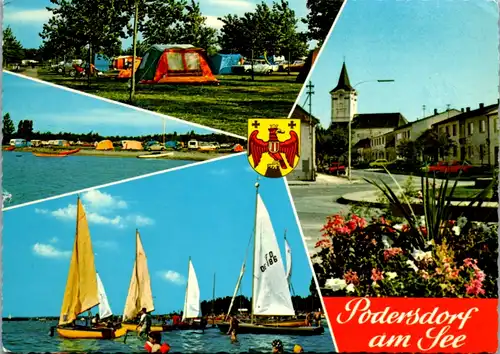 5475  - Burgenland , Podersdorf am See , Mehrbildkarte , Neusiedlersee - gelaufen 1978