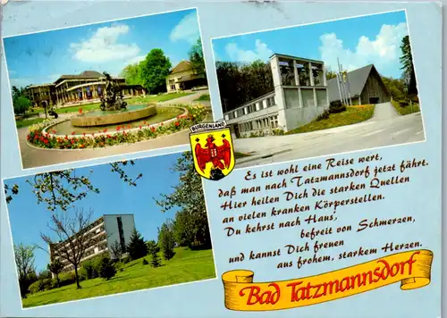 5482  - Burgenland , Bad Tatzmannsdorf , Kurmittelhaus , Nymphenbrunnen , PVA Reha Zentrum - gelaufen 1991