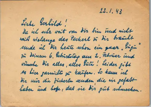 5531  - Feldpost , Graz - gelaufen 1943