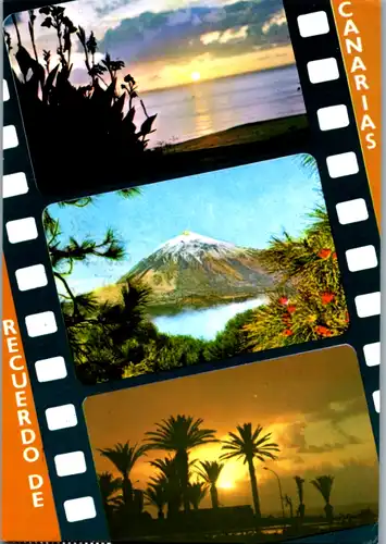5551 Spanien - Tenerrifa , Teide Gipfel und Las Americas Strand - gelaufen 1978