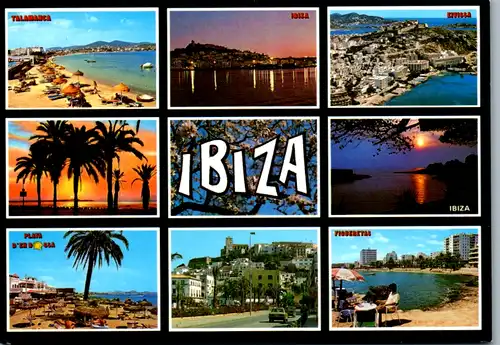 5557 Spanien - Ibiza , Mehrbildkarte - gelaufen