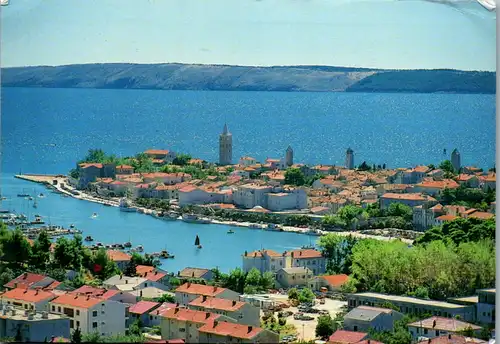 5575 Kroatien - Rab , Panorama - gelaufen 1983