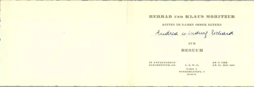 5580  - Wien , Einladung zum Besuch v. 1959