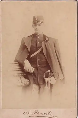 5581  - Wien , Aufnahme , Fotokarte Soldat v. 1891