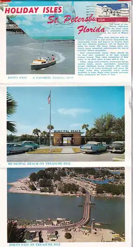 5617 - USA - Florida , Holiday Isles , St. Petersburg , Mehrbildfalter - gelaufen
