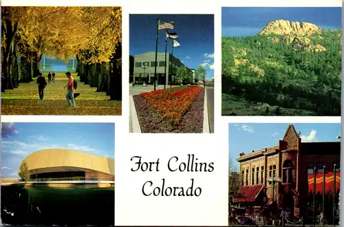 5619 - USA - Colorado , Fort Collins , Mehrbildkarte - gelaufen 1993