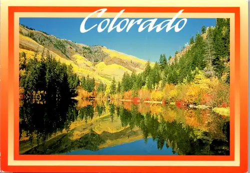 5620 - USA - Colorado , Fall Colors reflecting in Lizard Lake near Marble - gelaufen 1993