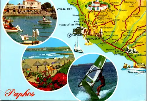 5629 - Griechenland - Paphos , Mehrbildkarte - gelaufen 1993