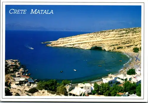 5630 - Griechenland - Kreta , Crete , Matala , Strand , Bucht - gelaufen 1994