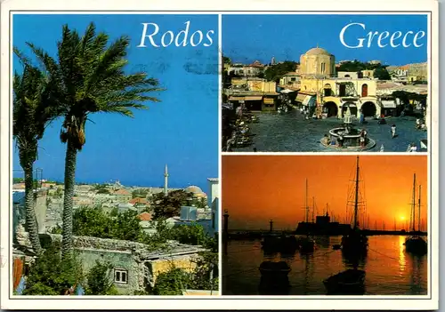 5632 - Griechenland - Rodos , Mehrbildkarte - gelaufen 1996