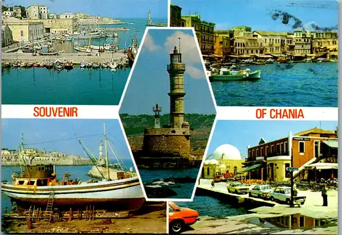 5634 - Griechenland - Kreta , Crete , Chania , Mehrbildkarte - gelaufen