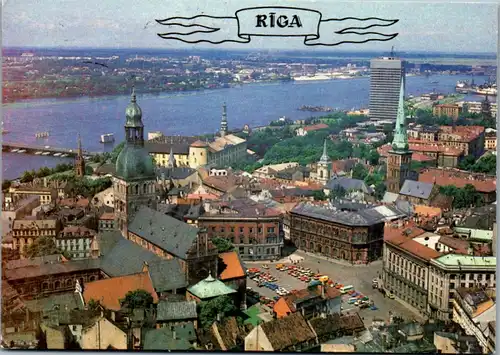 5643 - Lettland - Latvija , Riga , Panorama - gelaufen 1992