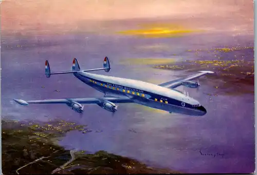 5650 - Holland - KLM , Lockheed Super Constellation L 1049 G , Flugzeug - gelaufen 1960